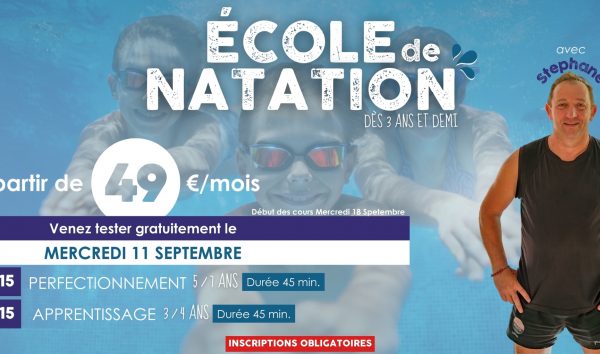 💦 Rentrée Ecole de Natation enfants 💦