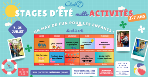🌞 STAGES MULTI-ACTIVITÉS JUILLET 🌞