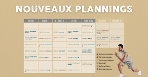 NOUVEAU PLANNING À PARTIR DU 1ER SEPTEMBRE